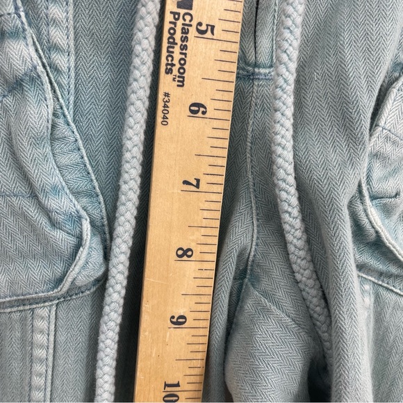 Free People Tahiti Herringbone Cargo Pants Size XS teal - Picture 6 of 10